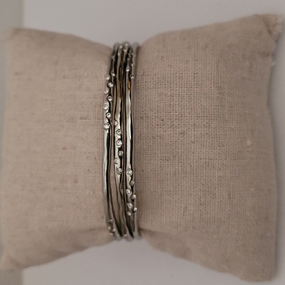 Stella & Dot Rhea Bangles Silver